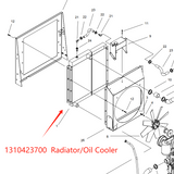Oil Cooler 1310423700 1310-4237-00 for Atlas Copco Compressor Replacement Radiator XAS185