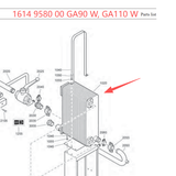 1614958000 Oil Cooler Suitable for Atlas Copco Compressor Replacement GA90W GA110W 1614-9580-00